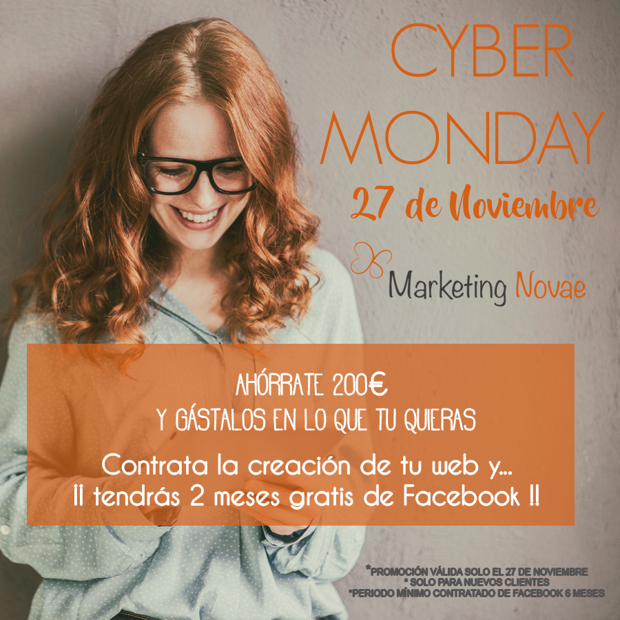 Cyber Monday: creación web + 2 meses gratis Facebook